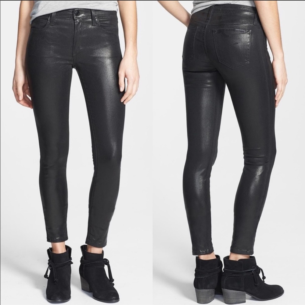 Joe’s Jeans Skinny Ankle Black Coated-EUC!